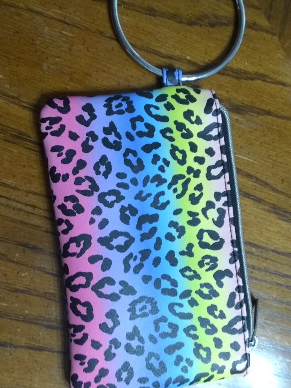 Ring holder, small wristlet purse ( rainbow)